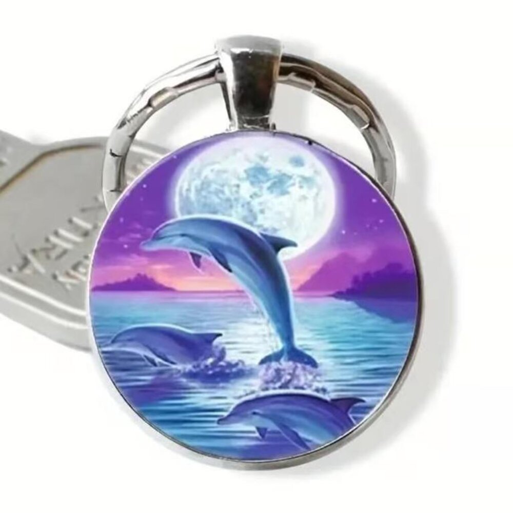 Stainless Steel DOLPHIN Keyring Keychain Accessory - Picture 3 of 3
